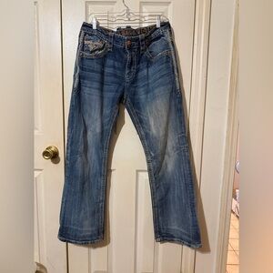 Rock Revival Men's Bootcut Jeans in Blue